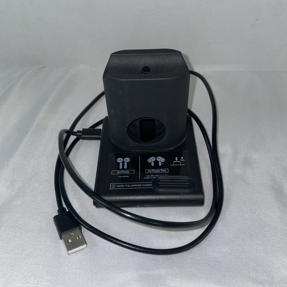 Airpods Apple Watch‎ Charging Dock PA191B Black Stand for AirPods Pro USB Cable